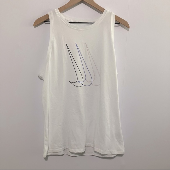 Nike Tops - The Nike Tee Dri-Fit White Tank Top Women Size Large